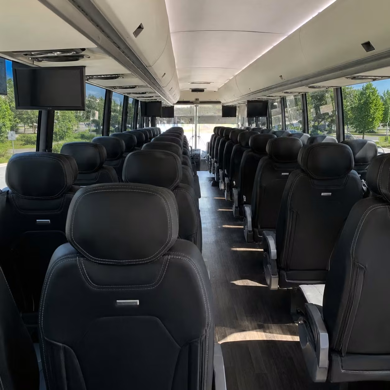san mateo charter bus rental interior